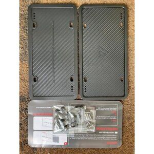 Silicone License Plate Frames,2 Pack Black Side-Opening License Bracket Holder